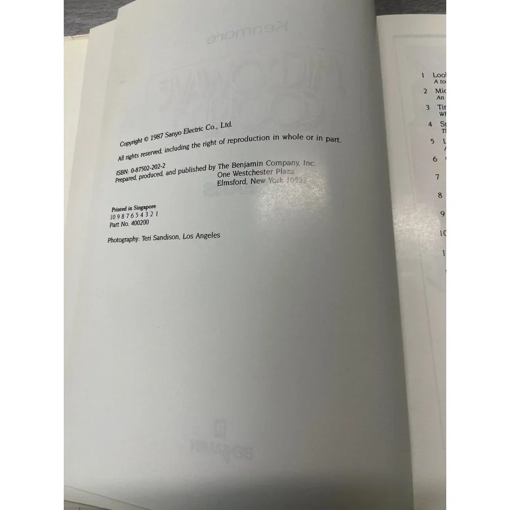 Vintage Kenmore Microwave Cooking Cookbook 1987 Sears Hardcover Recipes